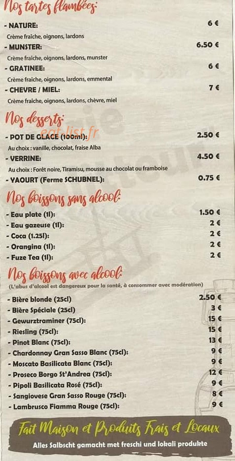 Au Petit Schlitteur — carte page 3