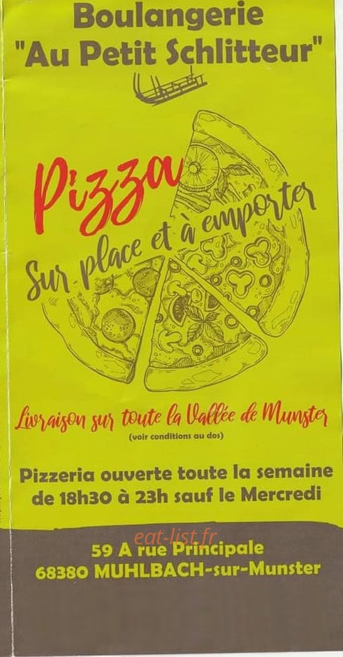 Au Petit Schlitteur — carte page 1