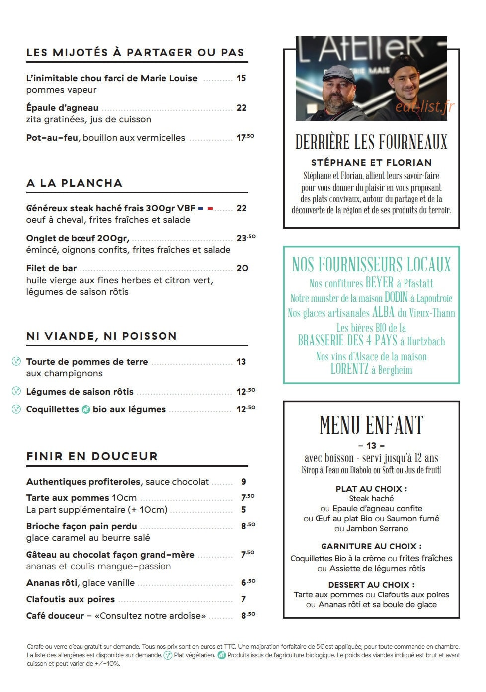 L'Atelier — carte page 2