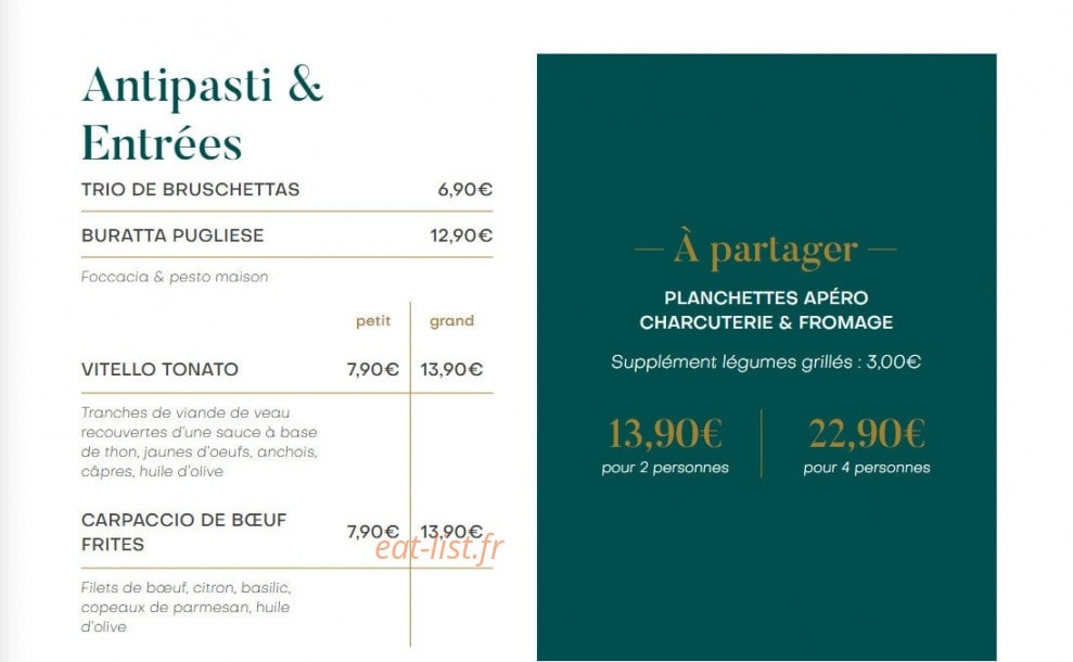 La Gioia — carte page 1