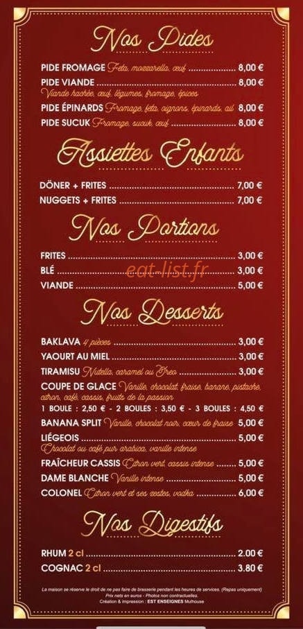 Chez Clara — carte page 1