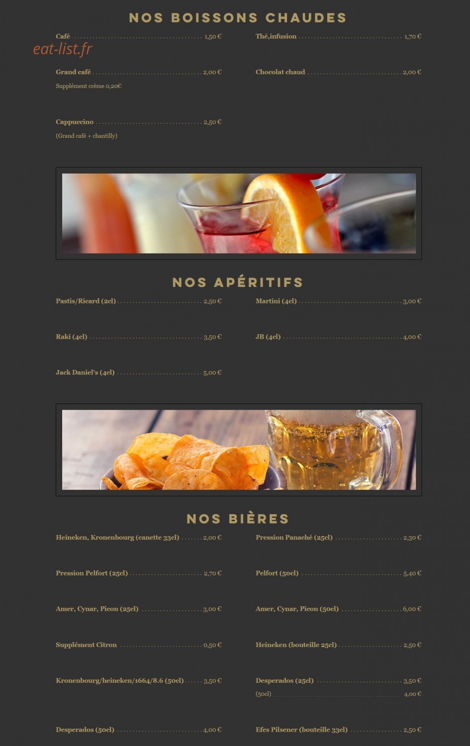 Chez Sybelle — carte page 8
