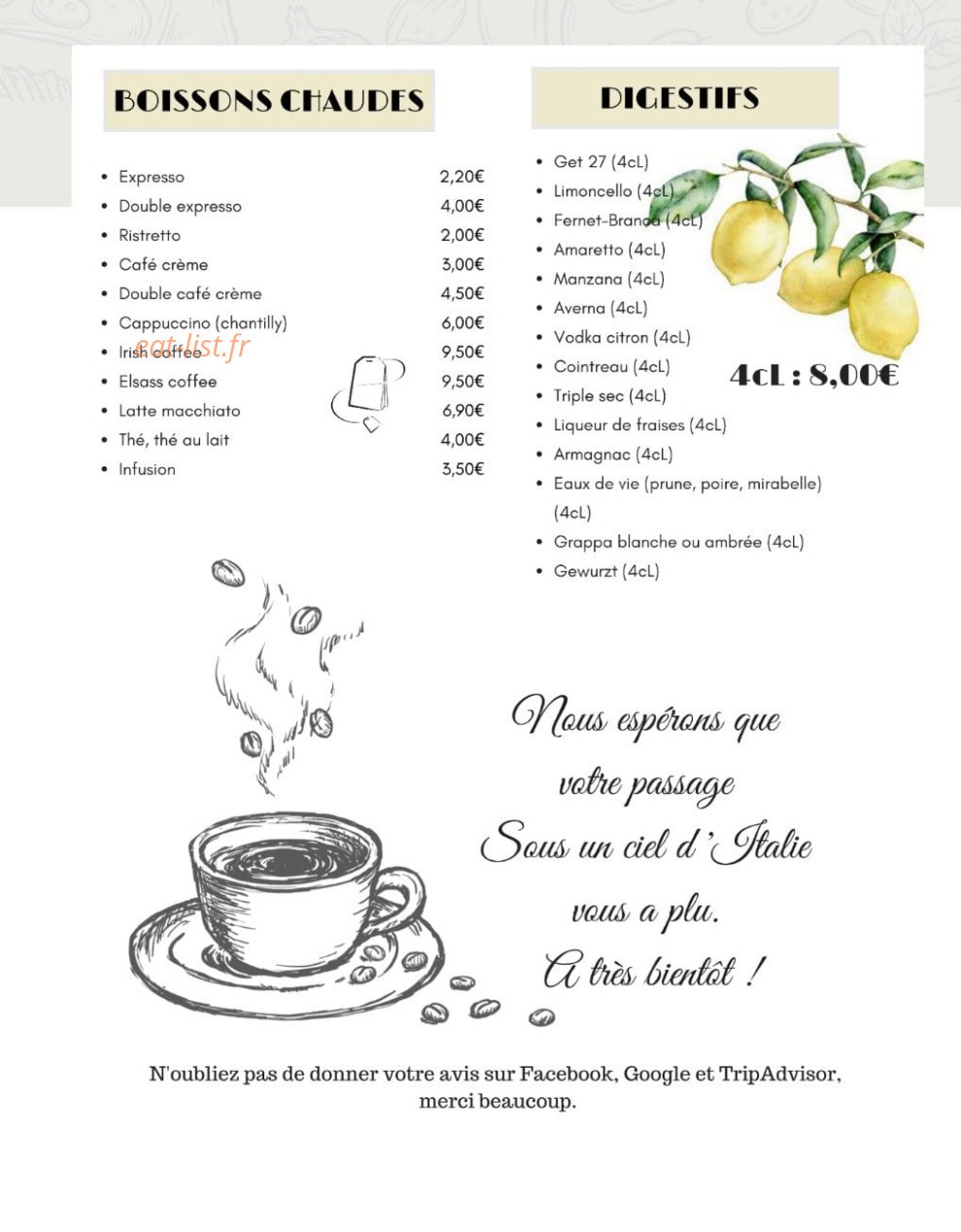 Sous un ciel d'Italie — carte page 4