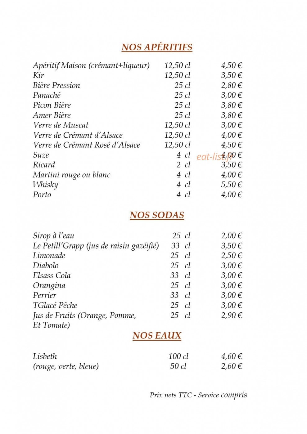 Auberge des Trois Châteaux — carte page 2