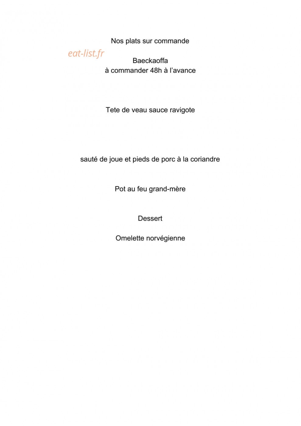 Auberge du Rempart — carte page 8