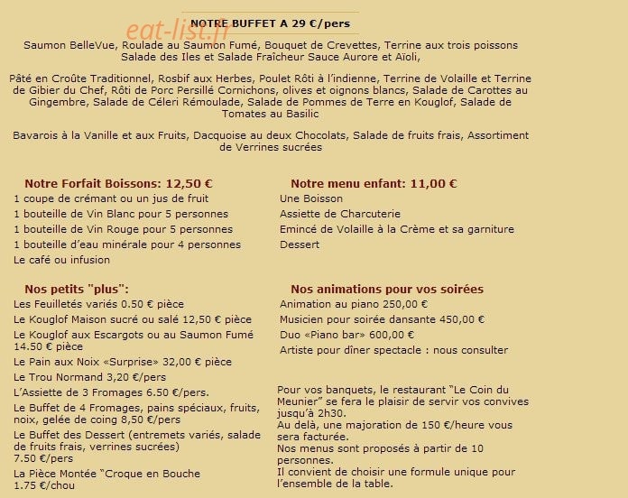 Le Coin du Meunier — carte page 5