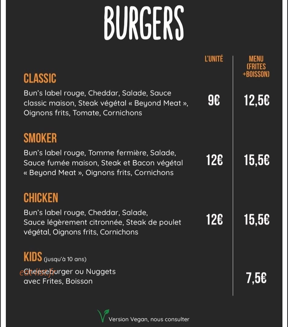 Tasty Veggies — carte page 1