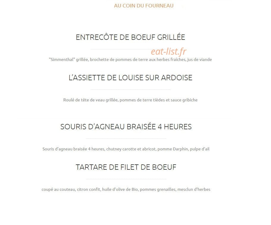 La Table de Louise — carte page 3