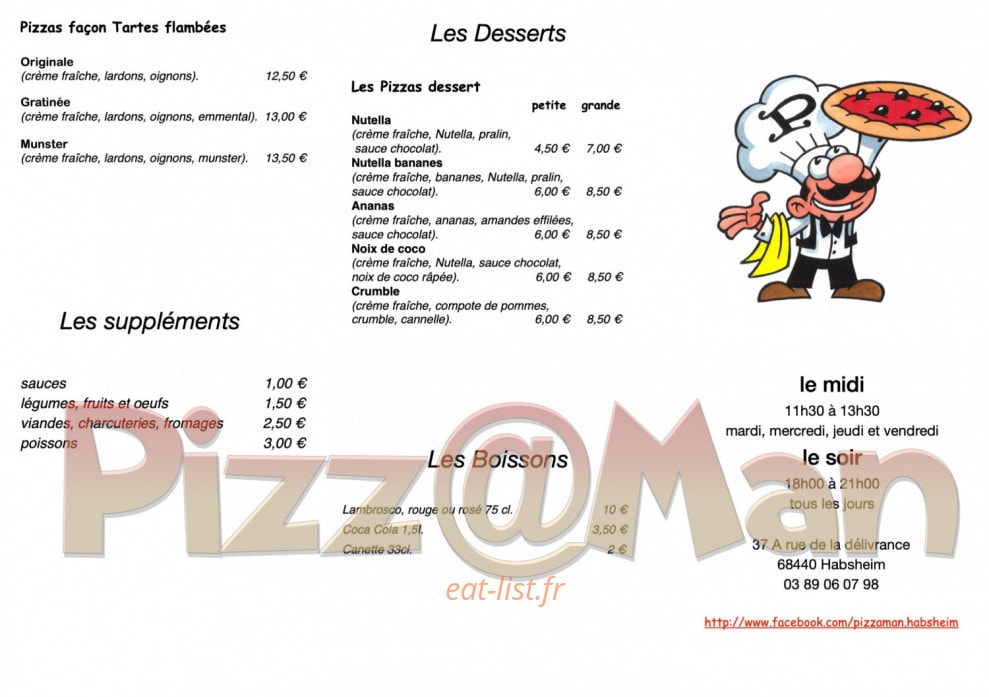 Pizzaman — carte page 2