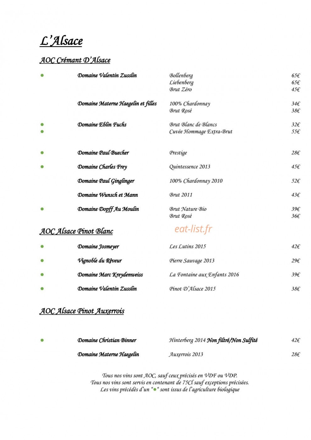 Le Clos des Sens — carte page 4