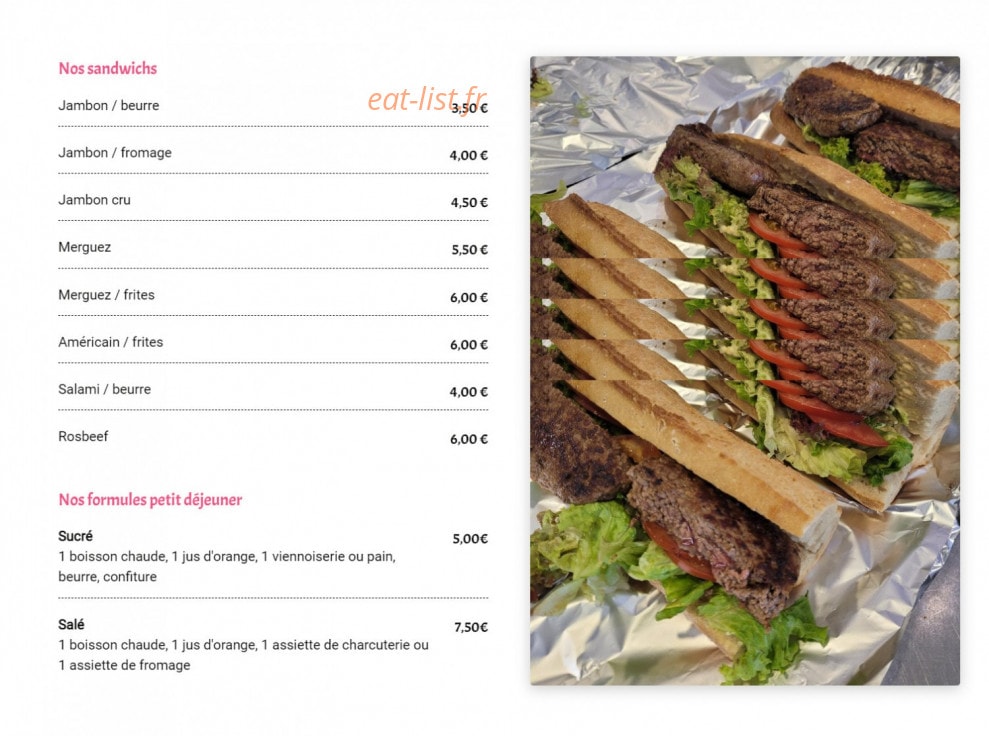 Boucherie Degert — carte page 2