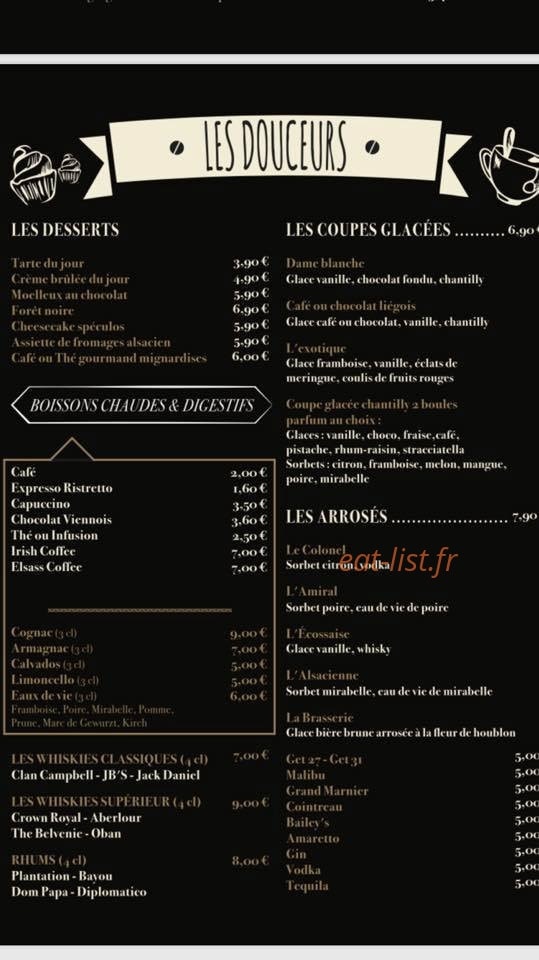 Brasserie De Lutterbach — carte page 8