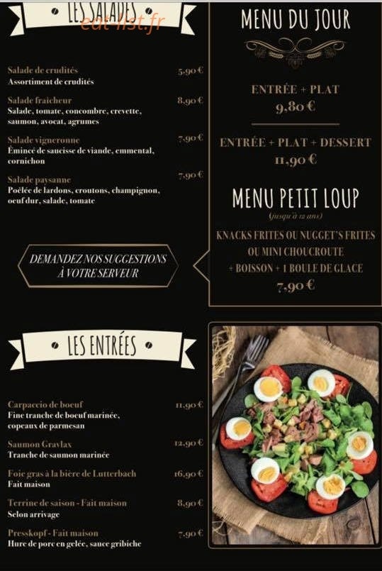 Brasserie De Lutterbach — carte page 5