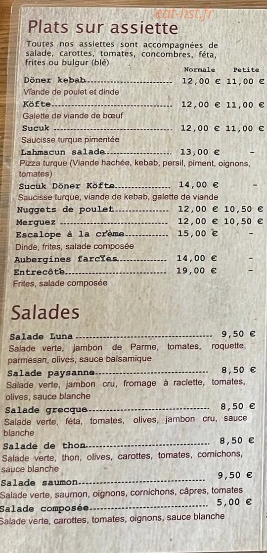 Luna pizza — carte page 6