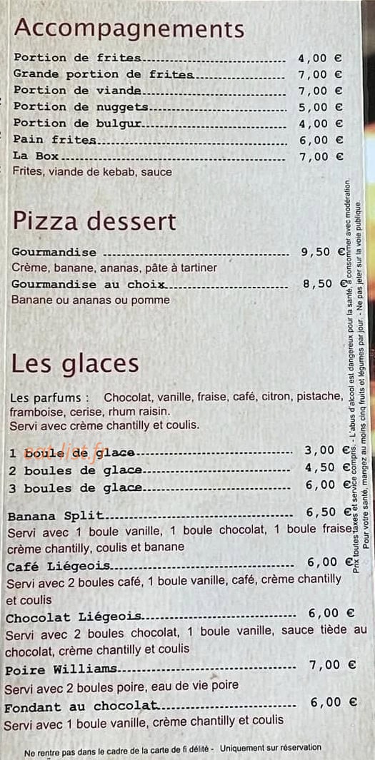 Luna pizza — carte page 5