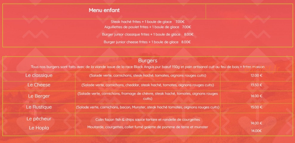 Au p'tit Stork — carte page 2