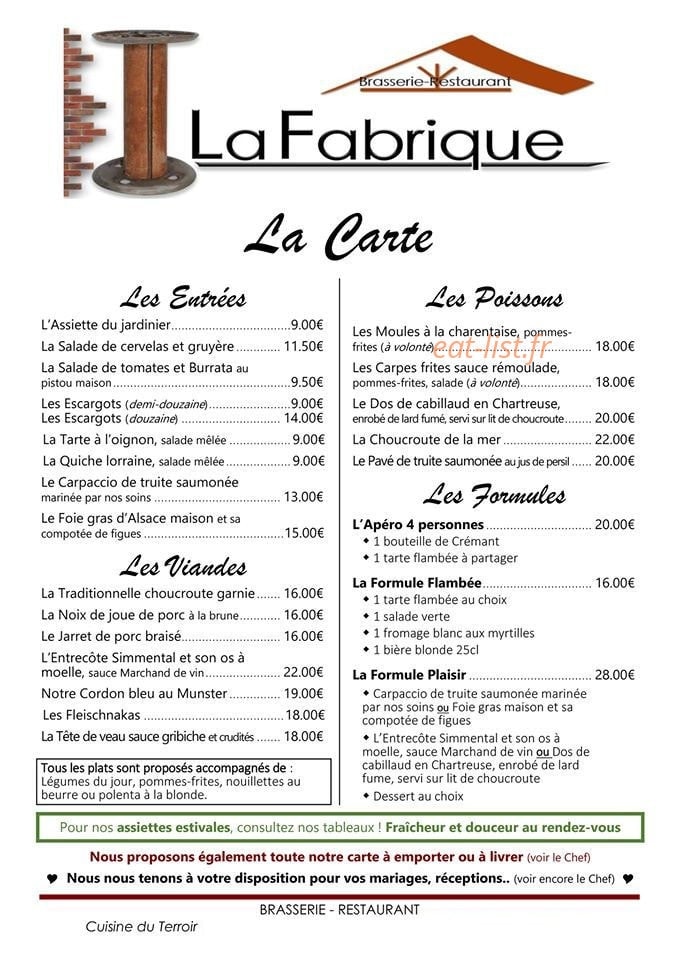 La Fabrique — carte page 1