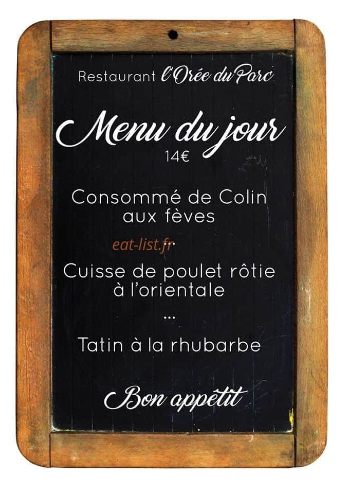 Orée du Parc — carte page 1