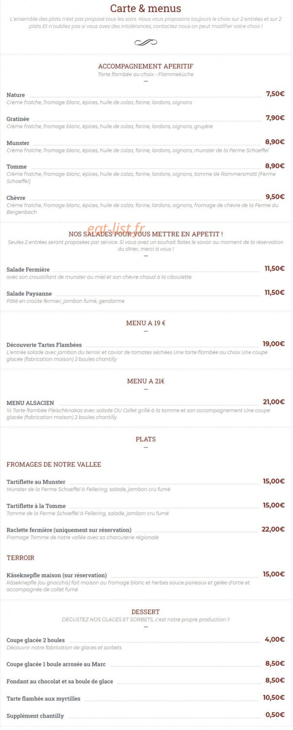 Le P'tit Fermier — carte page 1