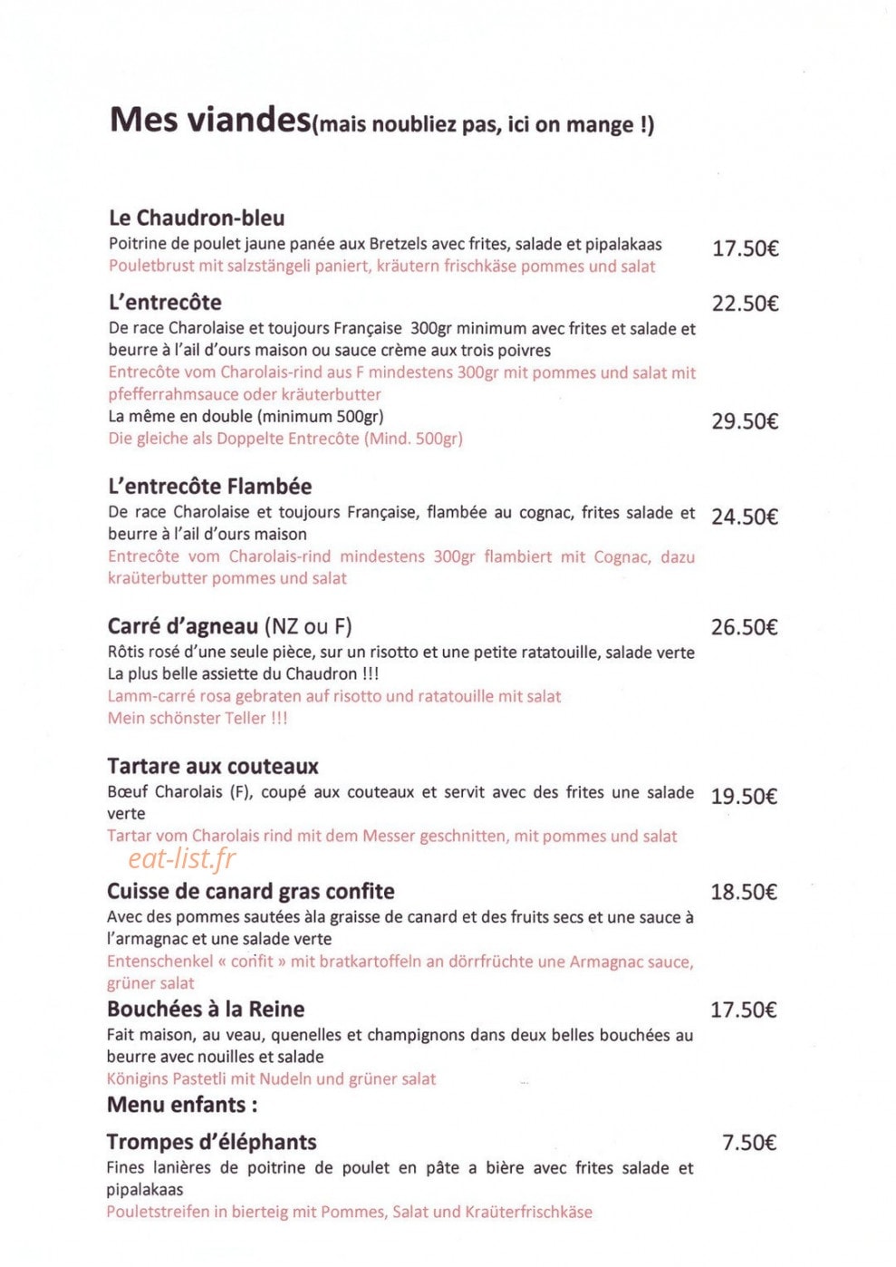 Au chaudron — carte page 2