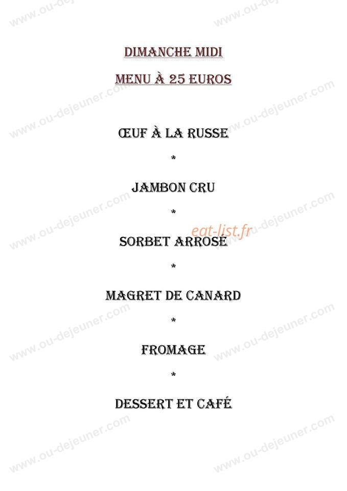 Caveau Saint Bernard — carte page 1