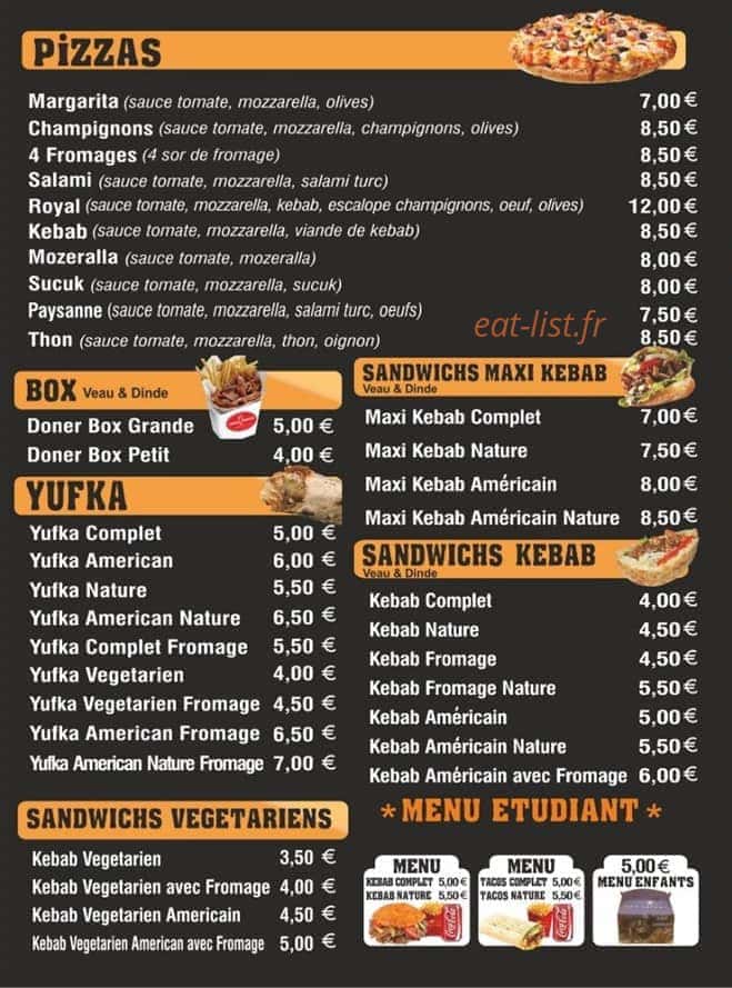 Royal kebab — carte page 2