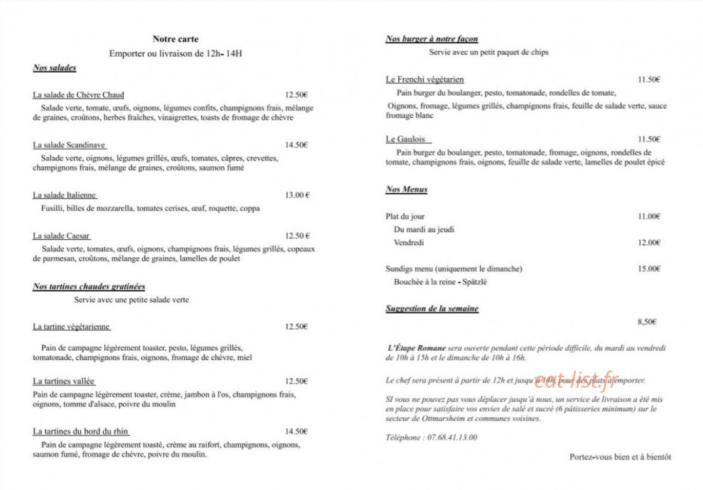 L'Etape Romane — carte page 1