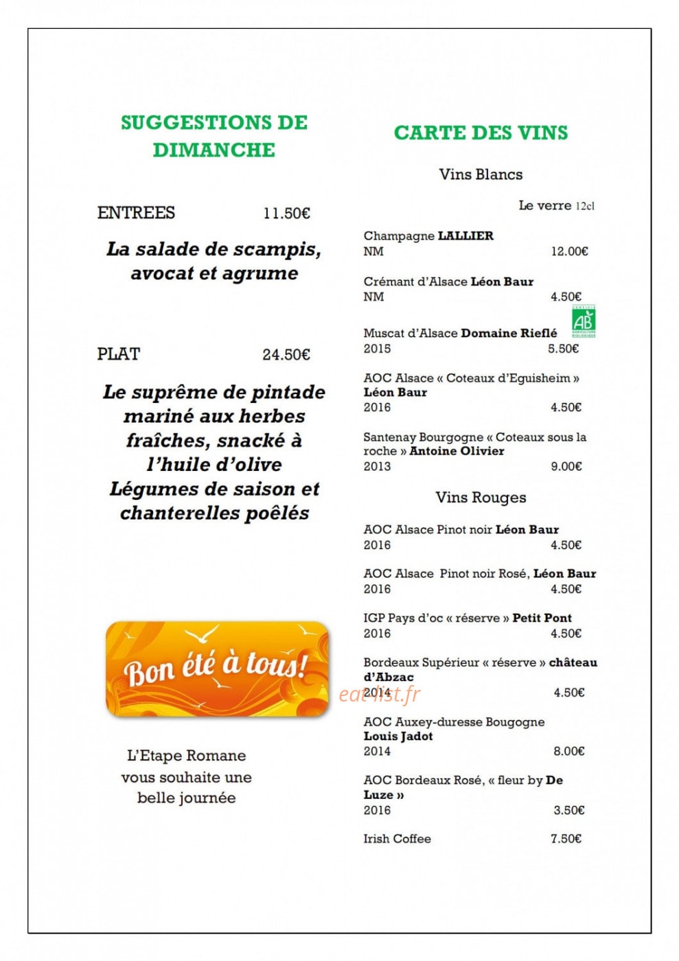 L'Etape Romane — carte page 2