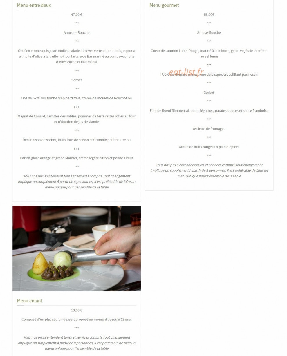 La petite Auberge — carte page 2