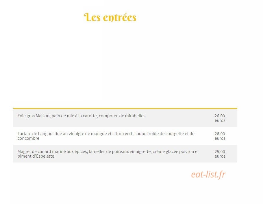 La petite Auberge — carte page 3