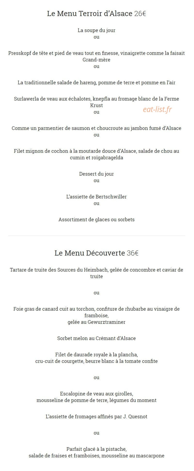 Restaurant Koenig — carte page 4