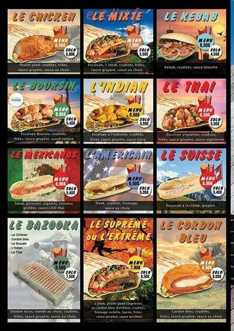 Bk Food — carte page 2