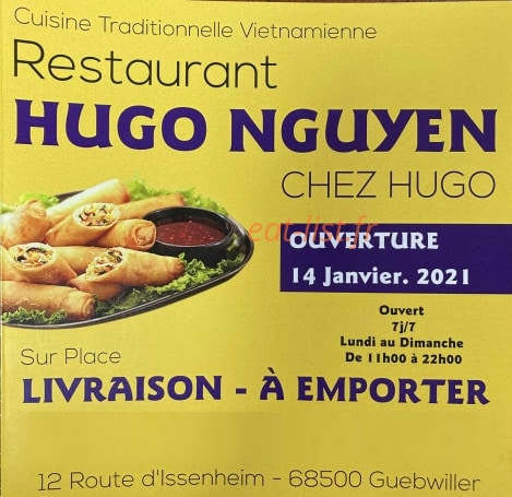 Chez Hugo Nguyen — carte page 1