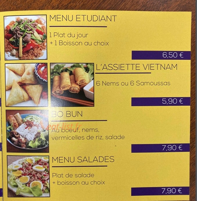 Chez Hugo Nguyen — carte page 3