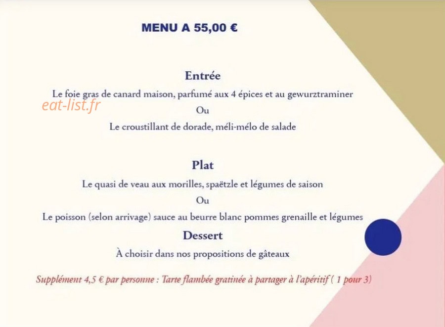 L'Auberge du Vallon — carte page 3