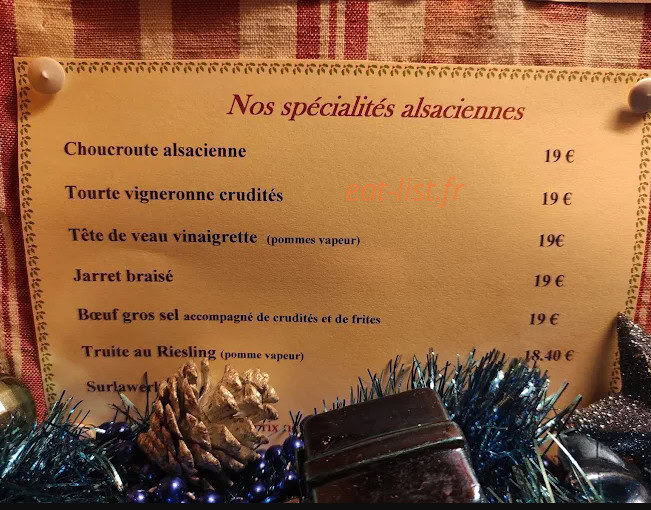 La Taverne du Vigneron — carte page 3