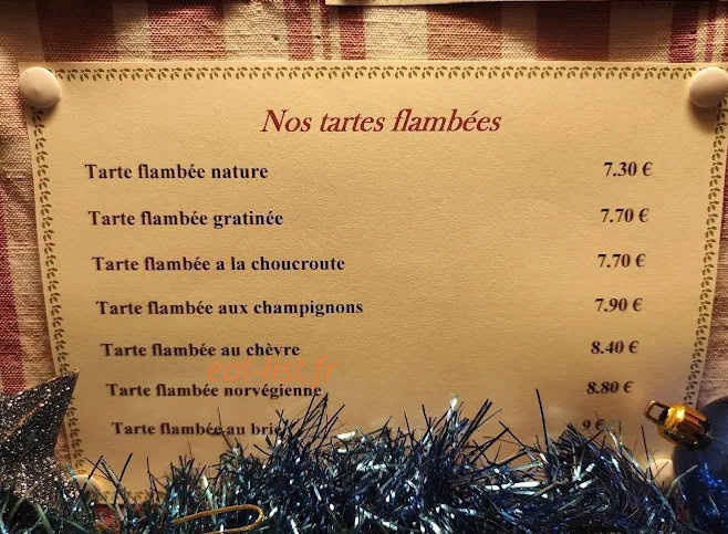 La Taverne du Vigneron — carte page 2