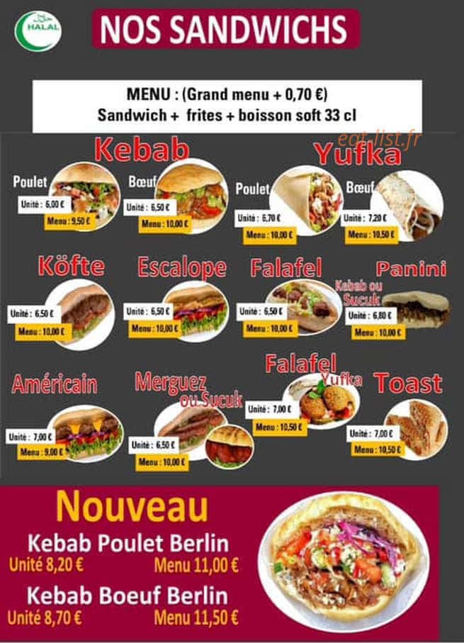 Restaurant Chez Ali — carte page 2