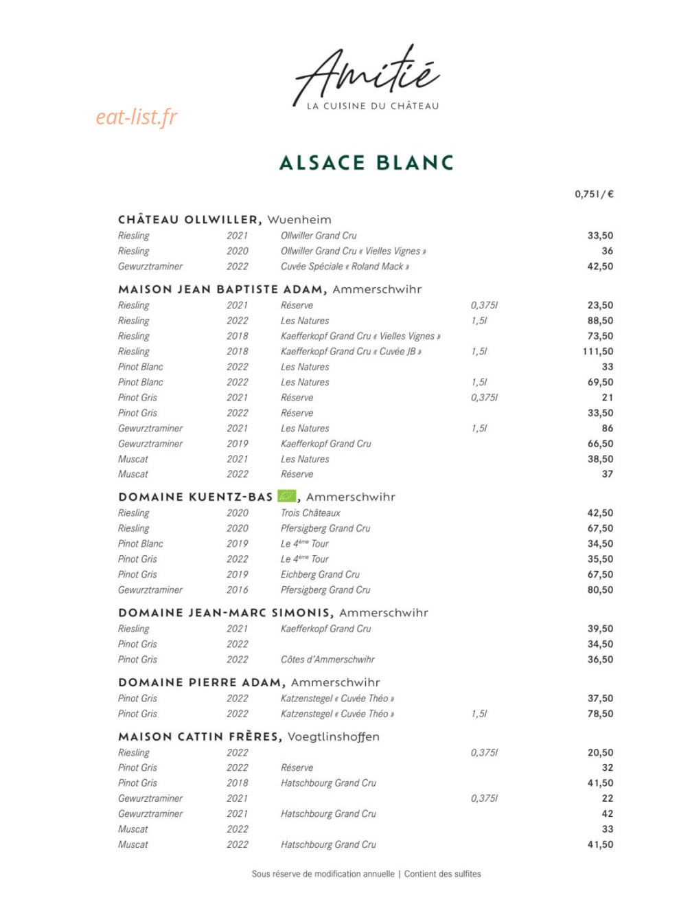 Amitié — carte page 14