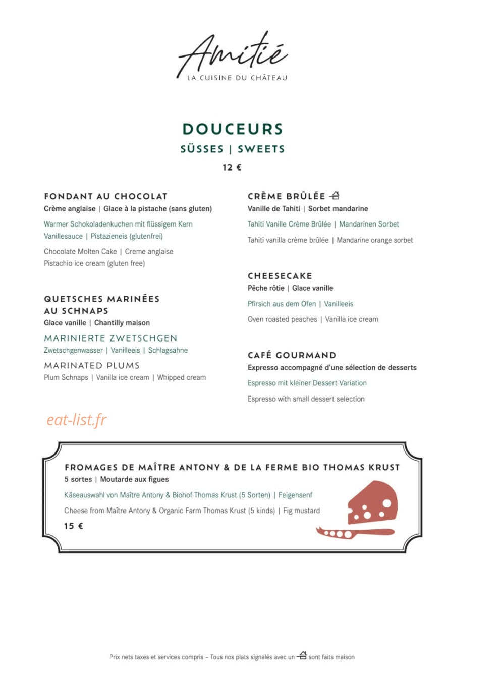 Amitié — carte page 10