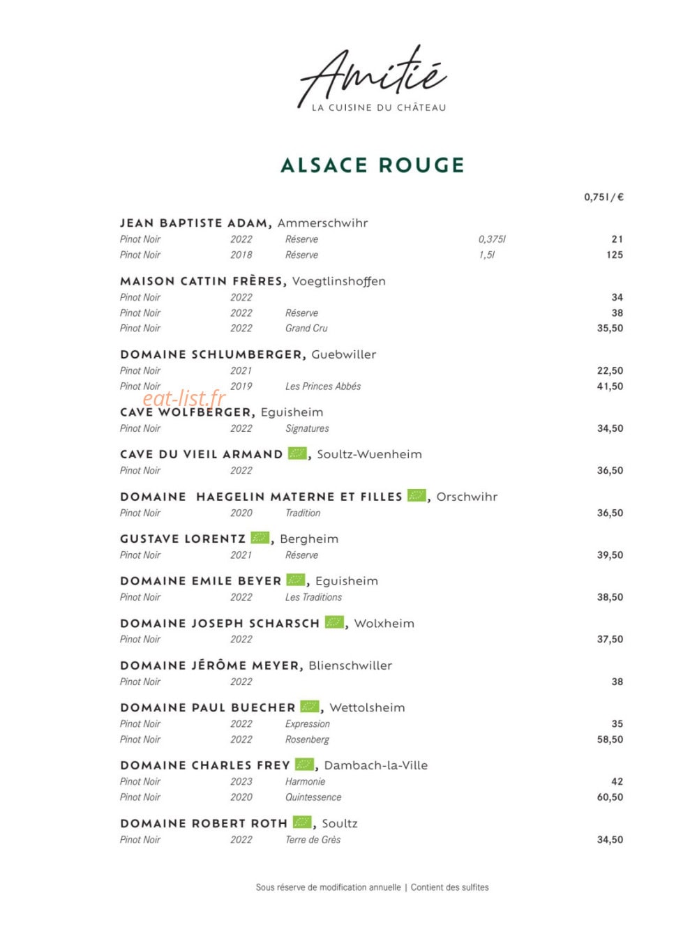 Amitié — carte page 18