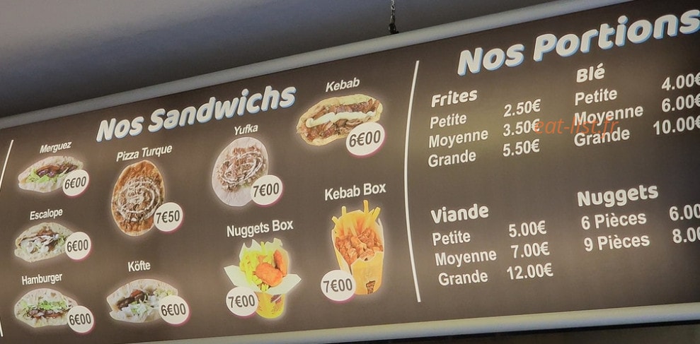 Kebab Issenheim — carte page 1