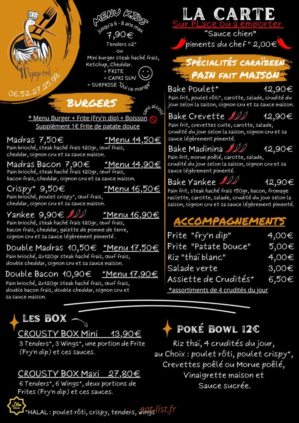Wapap cook — carte page 1