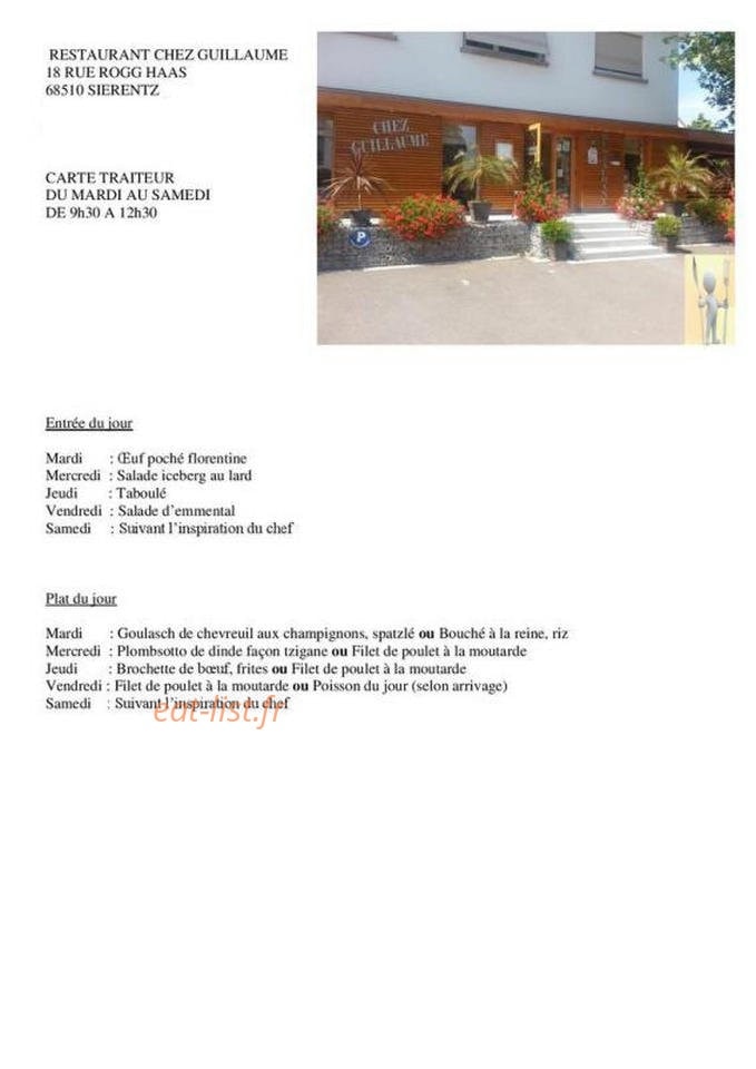 Chez Guillaume — carte page 3