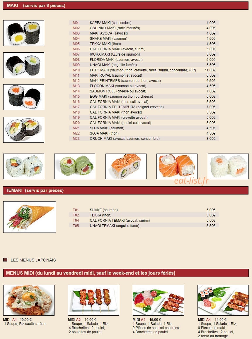 Délices d'Asie — carte page 2