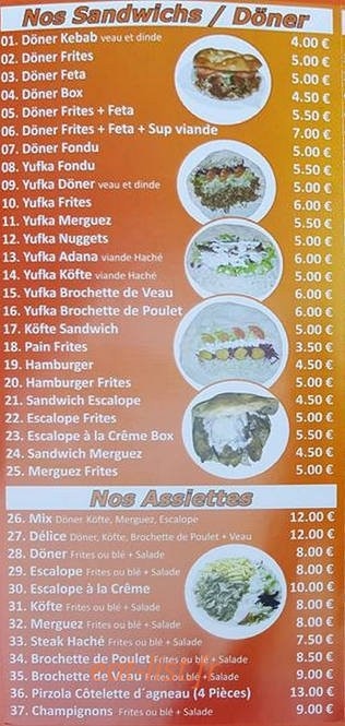 Kebab Le Délice — carte page 1