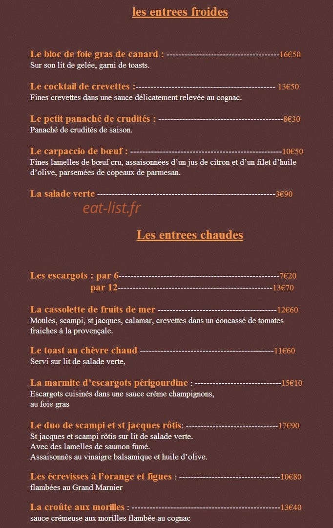 Le Gourmandin — carte page 1