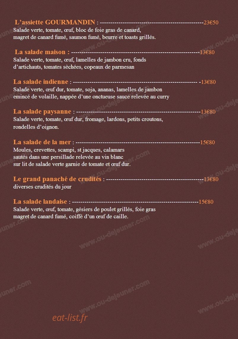 Le Gourmandin — carte page 2