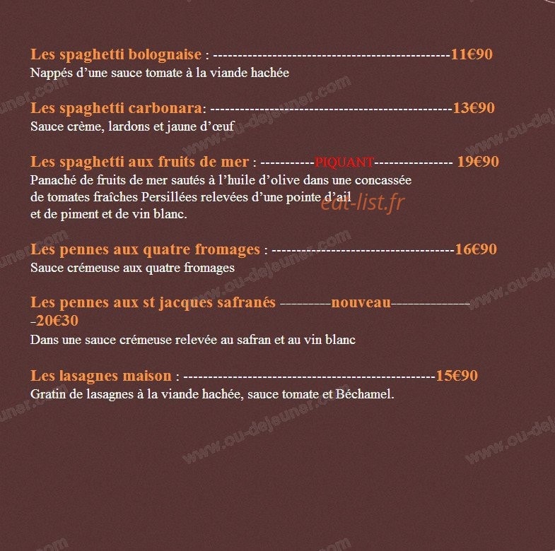 Le Gourmandin — carte page 8