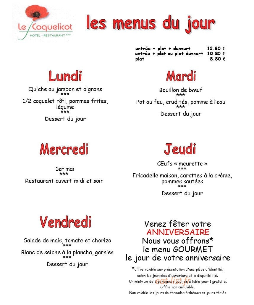 Le Coquelicot — carte page 5